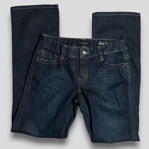 CALVIN KLEIN JEANS FLAP POCKET LEAN BOOTCUT Y2K AIKO BOOTCUT DARL BLUE JEANS 8